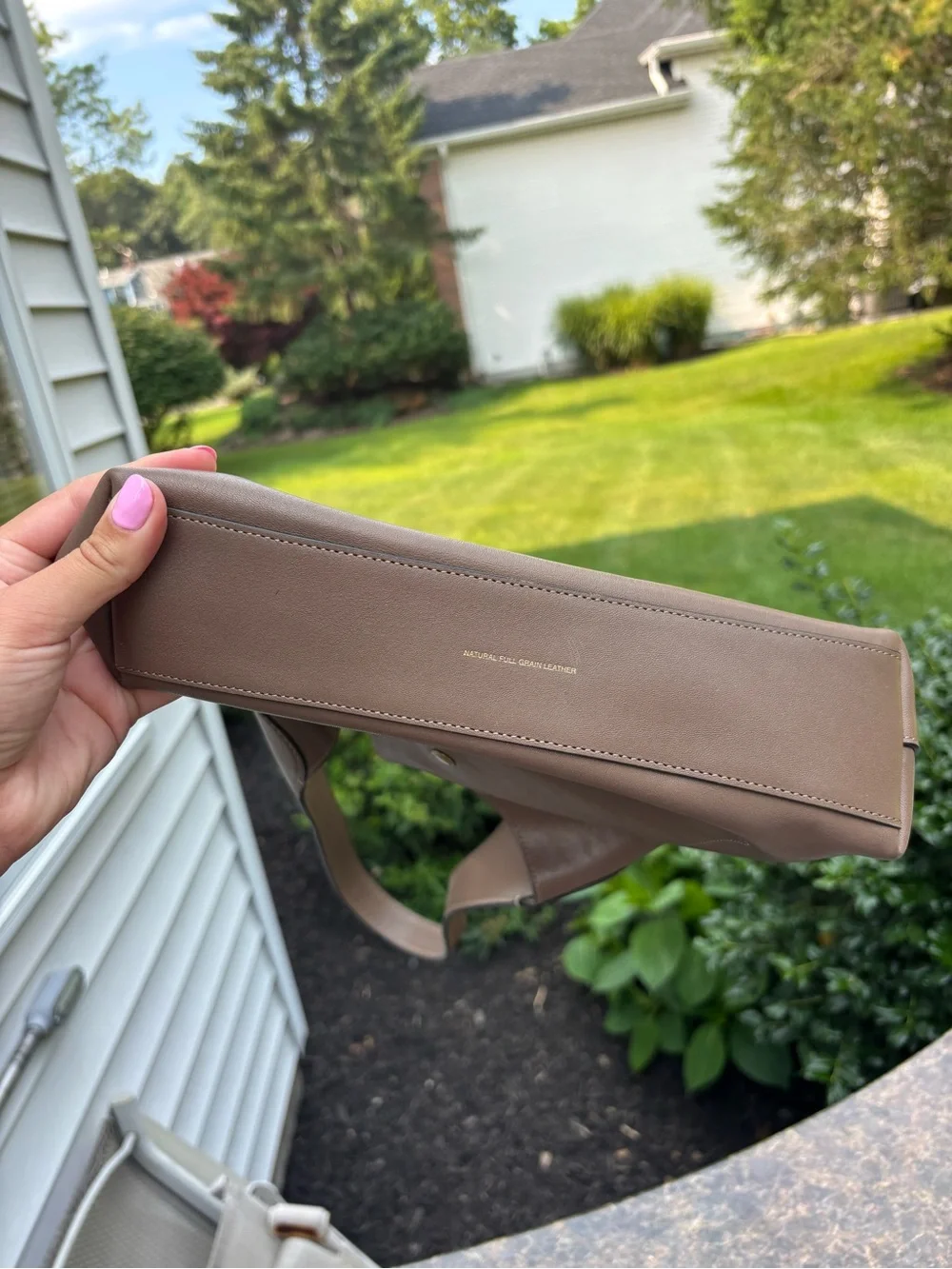 Coach Brooklyn Shoulder Bag 28 Natural Grain Leather Brown Taupe